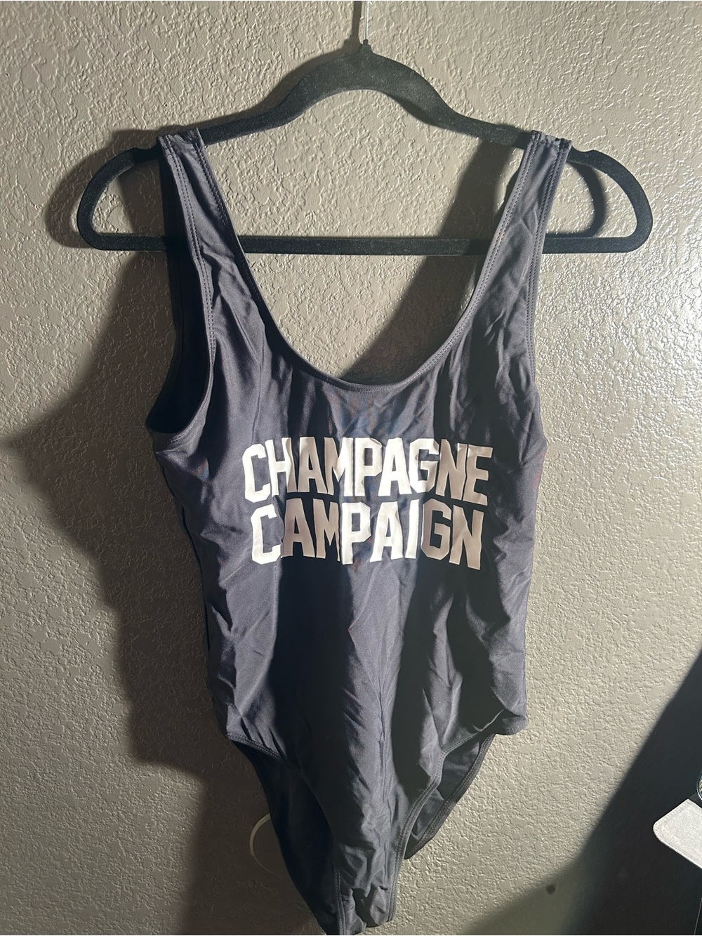 Champagne Campaign Navy One-Piece Swimsuit